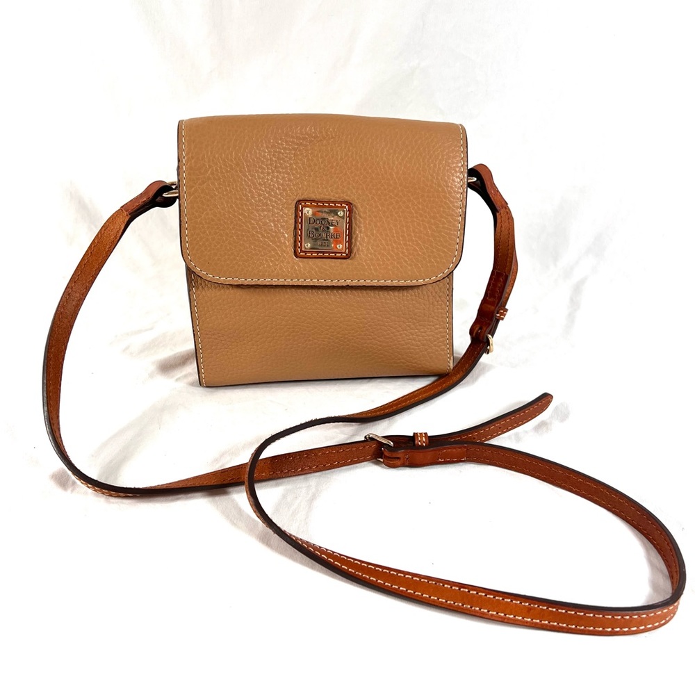 DOONEY and BOURKE Beige Leather Hunter Crossbody Bag Shoulder Bag